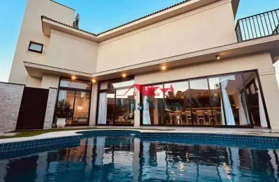 Sobrado com 3 dormitórios à venda, 318 m² por r$ 4.200.000 - condomínio piemonte - indaiatuba/sp