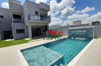 Lindo sobrado com 3 suítes, área gourmet integrada à sala de jantar e piscina, 4 vagas em um dos melhores condomínios o piemonte em indaiatuba sp!