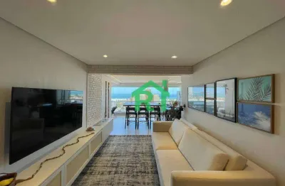 Apartamento com vista mar, 3 quartos (1 suíte), 2 vagas e lazer à venda na enseada, guarujá