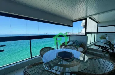 Apartamento frente mar, varanda gourmet, 3 dormitórios, 2 vagas, lazer, pitangueiras, guarujá/sp