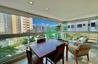 Apartamento frente mar, varanda gourmet, 3 dormitórios (3 suítes), 2 vagas, lazer, pitangueiras, guarujá/sp