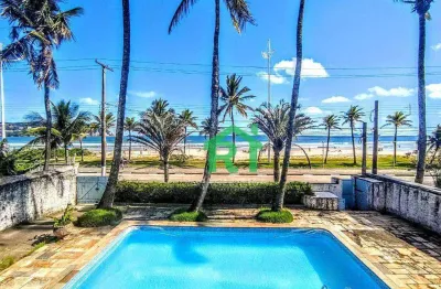 Casa frente mar, 4 dormitórios (3 suítes), 4 vagas, piscina, enseada, guarujá/sp.