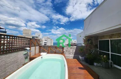 Cobertura com 3 dormitórios à venda, 320 m² por r$ 1.800.000,00 - pitangueiras - guarujá/sp