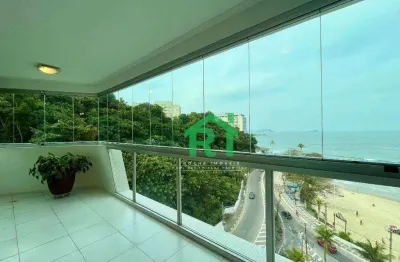 Apartamento frente mar com 3 quartos (2 suítes), 2 vagas e lazer à venda em jardim astúrias, guarujá | rocha imóveis guarujá
