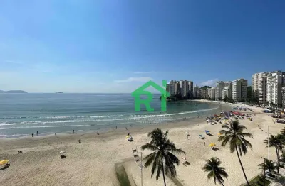 Apartamento à beira mar com 4 dormitórios (4 suítes), 2 vagas, jardim astúrias, guarujá/sp