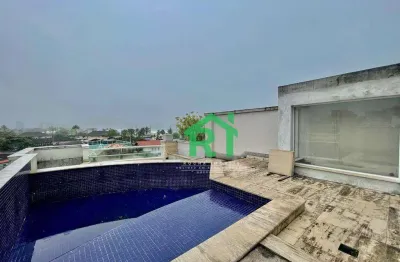 Cobertura frente mar, 4 quartos  (2 suítes), 2 vagas, área de lazer, à venda em enseada, guarujá/sp