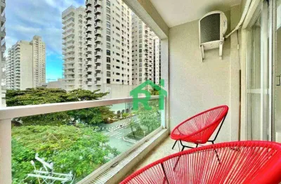 Apartamento moderno, 2 dormitórios (1 suíte), 1 vaga, pitangueiras, guarujá/sp.