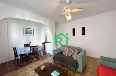 Apartamento quadra-mar com 2 dormitórios, 1 vaga de garagem, pitangueiras, guarujá/sp