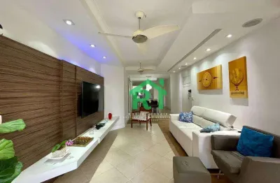 Apartamento reformado, 3 dormitórios (2 suítes), 1 vaga, área de lazer, jardim astúrias, guarujá/sp
