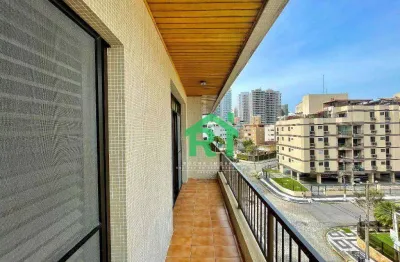 Apartamento com sacada, 3 dormitórios,(1 suíte) lazer, 2 vagas, jardim astúrias, guarujá/sp
