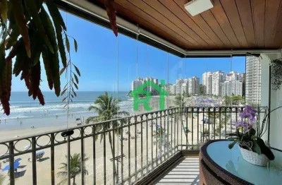 Apartamento frente mar com 3 quartos (3 suítes), 2 vagas e lazer à venda em jardim astúrias, guarujá