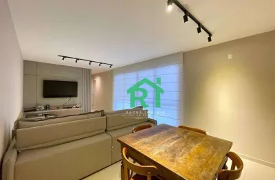 Apartamento com varanda gourmet, 2 dormitórios (1 suíte), 2 vagas, área de lazer, pitangueiras, guarujá/sp