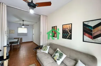 Apartamento com 1 dormitório à venda, 60 m² por r$ 300.000,00 - jardim astúrias - guarujá/sp