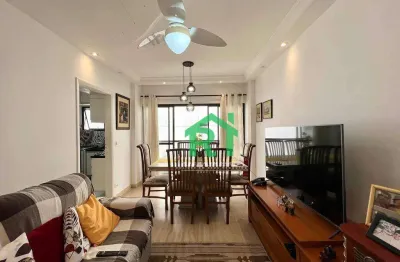 Apartamento reformado, 2 dormitórios, 1 vaga, jardim astúrias, guarujá/sp