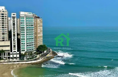 Apartamento frente mar, 3 dormitórios (1 suíte), 2 vaga, pitangueiras, guarujá/sp