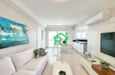 Apartamento frente mar, 3 dormitórios (2 suítes), 2 vagas, varanda gourmet, enseada, guarujá/sp.