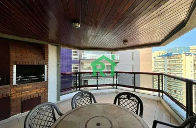 Apartamento à beira mar com 3 quartos (2 suítes), 1 vaga à venda em jardim astúrias, guarujá