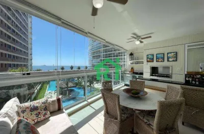 Apartamento com 3 dormitórios à venda, 115 m² por r$ 2.500.000,00 - jardim astúrias - guarujá/sp
