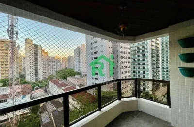 Apartamento com sacada, 3 dormitórios (1 suíte), 2 vagas, pitangueiras, guarujá/sp.