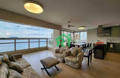 Apartamento frente mar, reformado, 4 suítes, 2 vagas de garagem, jardim astúrias, guarujá/sp