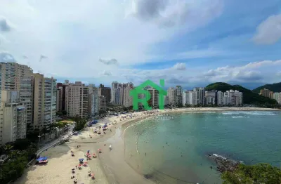 Apartamento frente mar, 4 dormitórios (2 suítes), 5 vagas, lazer, jardim astúrias - guarujá/sp