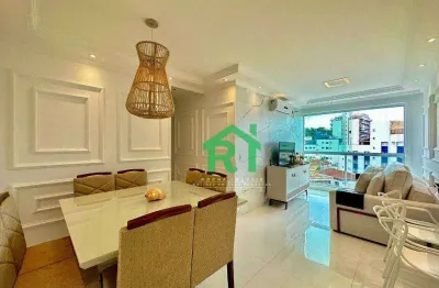 Apartamento moderno, 2 dormitórios (1 suíte), 1 vaga, lazer, enseada, guarujá/sp.