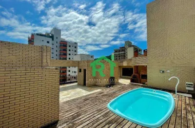 Cobertura penthouse, 4 dormitórios (2 suítes), 2 vaga, área de lazer, enseada, guarujá/sp