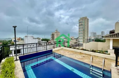 Cobertura duplex, 5 dormitórios (2 suítes), 2 vagas, área de lazer, enseada, guarujá/sp