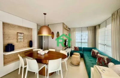 Cobertura penthouse, 2 dormitórios (1 suíte), 2 vagas, área de lazer, pitangueiras, guarujá/sp
