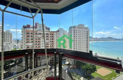 Apartamento à beira mar com 4 quartos (1 suíte), 1 vaga à venda em jardim astúrias, guarujá