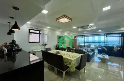 Apartamento frente mar, 4 suítes, 2 vagas, lazer, jardim astúrias - guarujá/sp