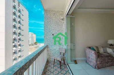 Apartamento à beira mar com 3 quartos (2 suítes), 1 vaga à venda em pitangueiras, guarujá