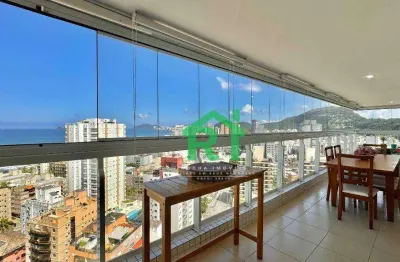 Apartamento beira mar, 3 dormitórios,( 1suite) 2 vagas, lazer - enseada - guarujá/sp