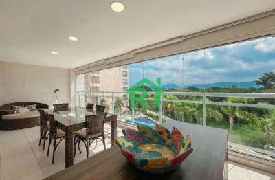 Apartamento varanda gourmet, beira mar,  4 dormitórios ( 3 suítes), lazer,2 vagas,  á venda, 158 m² por r$ 1.235.000 - praia da enseada - guarujá/sp