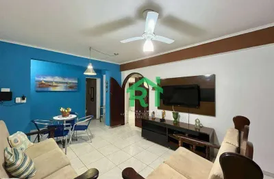 Apartamento com 2 dormitórios (1 suíte), 1 vaga, jardim astúrias, guarujá/sp