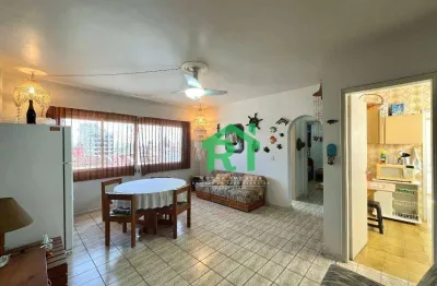 Apartamento com 1 dormitório, 1 vaga, jardim astúrias, guarujá/sp