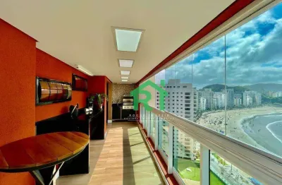 Apartamento com 2 dormitórios à venda, 80 m² por r$ 1.400.000,00 - jardim astúrias - guarujá/sp