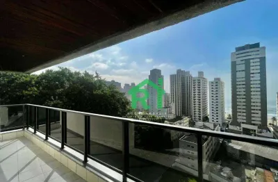 Apartamento  com  vista para o mar, 3 dormitórios (1 suíte) 1 vaga,  lazer, jardim astúrias, guarujá/sp