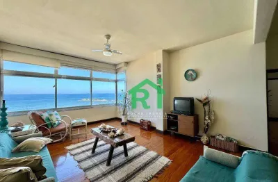Apartamento frente ao mar, com 4 dormitórios, 1 vaga de garagem, à venda, 170 m² por r$ 850.000 - pitangueiras - guarujá/sp