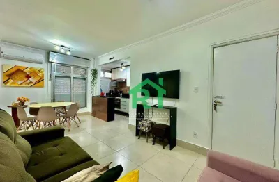 Apartamento reformado, beira mar, 2 dormitórios (1 suíte), 1 vaga, pitangueiras, guarujá/sp.