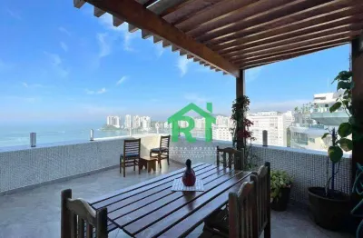 Cobertura com 4 dormitórios à venda, 238 m² por r$ 1.900.000,00 - pitangueiras - guarujá/sp