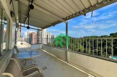 Cobertura com 3 dormitórios (1 suíte),  1 vaga de garagem, jardim astúrias - guarujá/sp