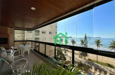 Apartamento frente mar, 3 quartos (1 suíte), 2 vagas, lazer, jardim astúrias, guarujá/sp