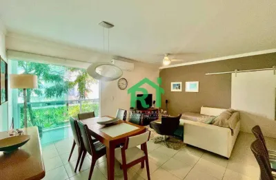 Apartamento reformado 3 dormitórios,(1 suíte) 2 vagas, churrasqueira, enseada - guarujá/sp