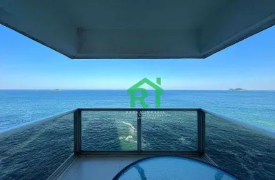 Apartamento frente mar, 3 dormitórios (2 suítes), 1 vaga, pitangueiras, guarujá/sp