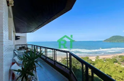 Apartamento  frente mar, 3 dormitórios (suítes), 2 vagas, lazer, praia do tombo, guarujá/sp