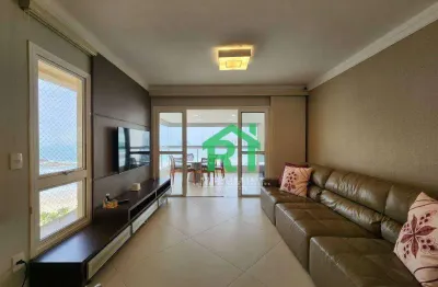 Apartamento beira mar, varanda gourmet, 3 suítes, 2 vagas de garagem, pitangueiras, guarujá/sp