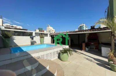 Cobertura com 4 quartos (2 suítes), 1 vaga e lazer à venda em jardim astúrias, guarujá | rocha imóveis guarujá