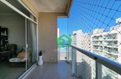 Apartamento vista mar, moderno, 3 dormitórios (1 suíte), 2 vagas de garagem, pitangueiras, guarujá/sp