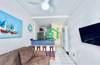 Apartamento com 1 dormitório à venda, 45 m² por r$ 330.000 - pitangueiras - guarujá/sp